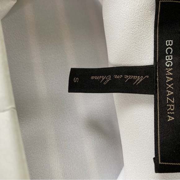 BCBGMAXAZRIA Seraphina Striped Surplice Blouse, Size Small - Picture 7 of 11